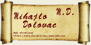 Mihajlo Dolovac vizit kartica